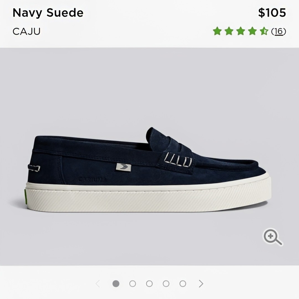 NWT! Cariuma CAJU Loafer Navy Blue Suede In Sold Out Size: 35 EU, 5/5.5 US